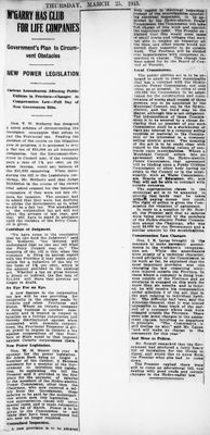 Ontario Scrapbook Hansard, 25 Mar 1915