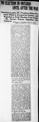 Ontario Scrapbook Hansard, 8 Feb 1918