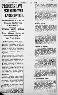 Ontario Scrapbook Hansard, 23 Mar 1921