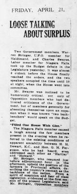 Ontario Scrapbook Hansard, 21 Apr 1922