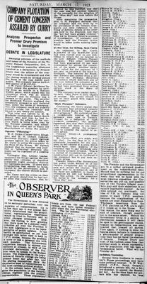 Ontario Scrapbook Hansard, 17 Mar 1923