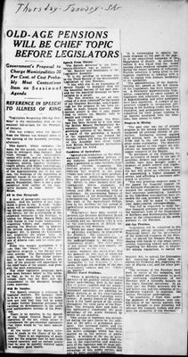 Ontario Scrapbook Hansard, 31 Jan 1929