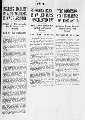 Ontario Scrapbook Hansard, 13 Feb 1932