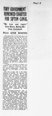 Ontario Scrapbook Hansard, 8 Mar 1932