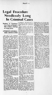 Ontario Scrapbook Hansard, 14 Mar 1933