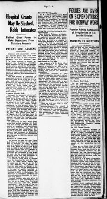 Ontario Scrapbook Hansard, 4 Apr 1933