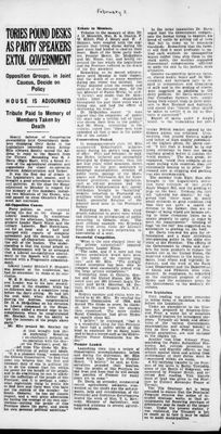 Ontario Scrapbook Hansard, 2 Feb 1934