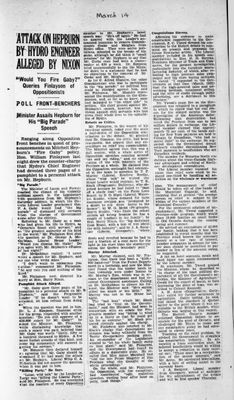 Ontario Scrapbook Hansard, 14 Mar 1934