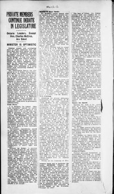 Ontario Scrapbook Hansard, 16 Mar 1934