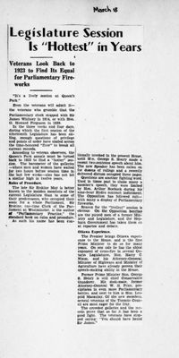 Ontario Scrapbook Hansard, 18 Mar 1935