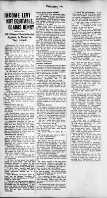 Ontario Scrapbook Hansard, 14 Feb 1936