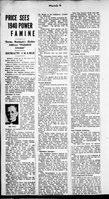 Ontario Scrapbook Hansard, 6 Mar 1936