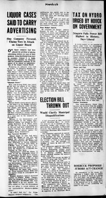 Ontario Scrapbook Hansard, 26 Mar 1936