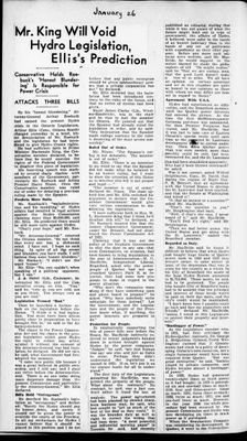 Ontario Scrapbook Hansard, 26 Jan 1937