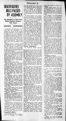 Ontario Scrapbook Hansard, 3 Dec 1937