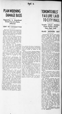 Ontario Scrapbook Hansard, 2 Apr 1938