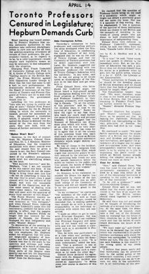 Ontario Scrapbook Hansard, 14 Apr 1939