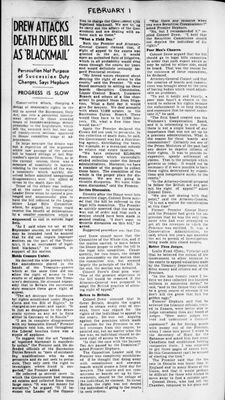 Ontario Scrapbook Hansard, 1 Feb 1940