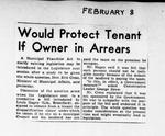 Would Protect Tenant if Owner in Arrears