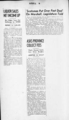 Ontario Scrapbook Hansard, 2 Apr 1941