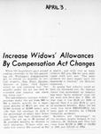 Increase Widows' Allowances By Compensation Act Changes