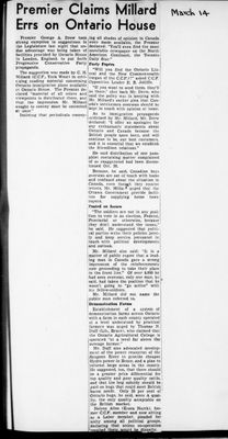 Ontario Scrapbook Hansard, 14 Mar 1945