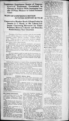 Ontario Scrapbook Hansard, 12 Apr 1923