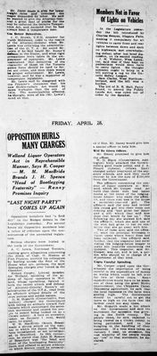 Ontario Scrapbook Hansard, 28 Apr 1922