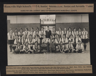 Beamsville High School's 1927-8 Senior, Intermediate, Junior and Juvenile Teams