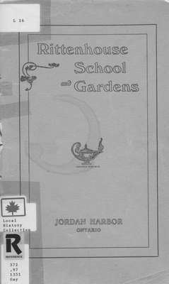 Rittenhouse School and Gardens Cover