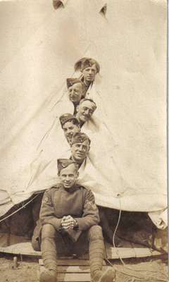 Royal Flying Corps  -  Troops and Tent