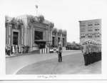 Royal Visit, 1939 - King George VI and Queen Elizabeth at C.N.R. Station, with Lt. Pope, R.C.R. in foreground, London, Ontario