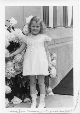 Royal Visit, 1939 - Mary Jane Kennedy who presented flowers to the Queen, London, Ontario