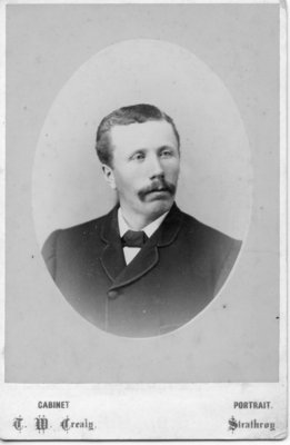 Portrait of an unidentified man with moustache, Strathroy, Ontario