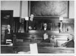 Judge Joseph Wearing presiding in the courtroom, London, Ontario