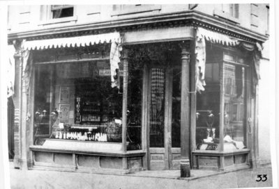 Cairncross and Lawrence Drug Store, exterior view, London, Ontario