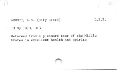 Abbott, A.S. (City Clerk) - L.F.P.