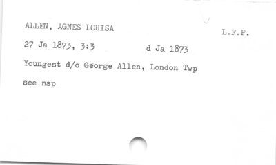 Allen, Agnes Louisa