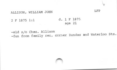 Allison, William John