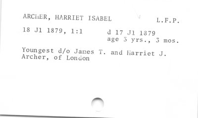 Archer, Harriet Isabel