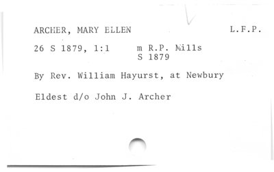 Archer, Mary Ellen