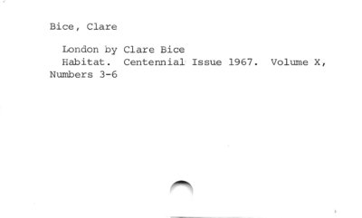 Bice, Clare