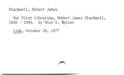 Blackwell, Robert James