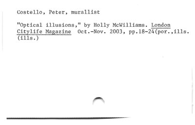 Costello, Peter, murallist