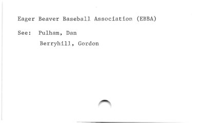 Eager Beaver Baseball Association (EBBA)