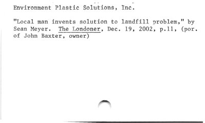 Environment Plastic Solutions, Inc.