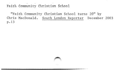 Faith Community Christian School