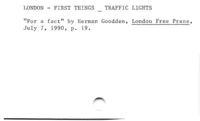 London - First Things_Traffic Lights