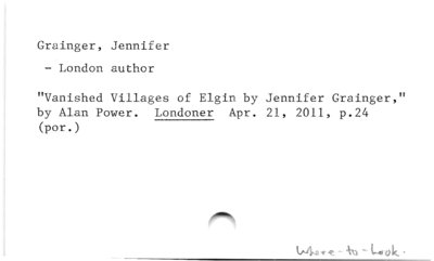 Grainger, Jennifer