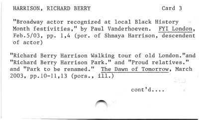 Harrison, Richard Berry